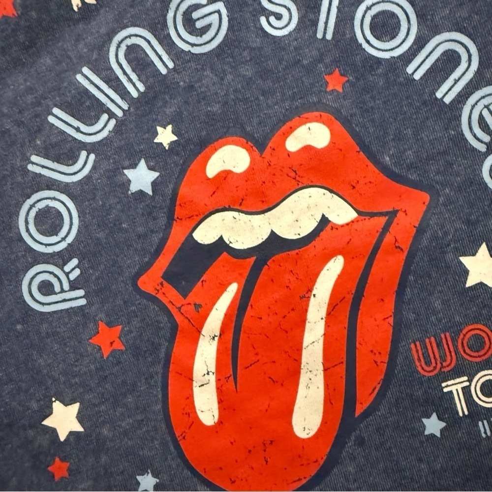 Rolling Stones World Tour ’78 Graphic Tee Baby 18M Blue Rock Band Shirt - Picture 2 of 5